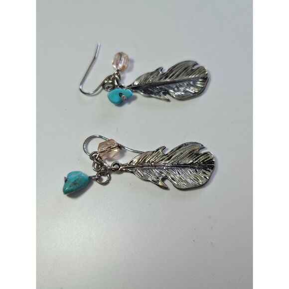 Southwest style feather earrings - Picture 8 of 9